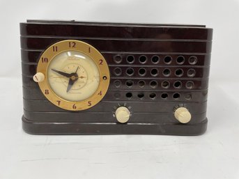Vintage Telechron Clock Radio Untested