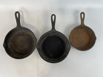Group Of 3 Cast Iron Pans!