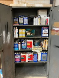 Huge Chemicals Lot With Cabinet