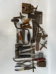 Vintage Hand Tools Lot Vise And More