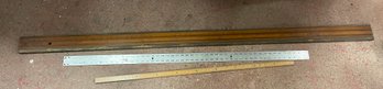 Yard Stick And Ruler Lot Including 72'