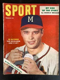 Vintage Sport Magazine Eddie Mathews Cover