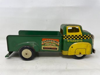 Wyandotte Gardening Tin Litho Toy Truck