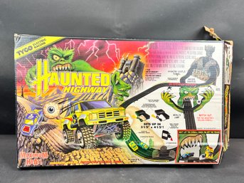 Vintage Used Tyco 1994 Haunted Highway Slot Car Track Electronic Racing W/Box