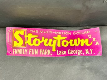 Vintage Storytown Sign- As Is - Own A Piece Of History! Storytown Opened In The Early 1950's & Closed In 1983
