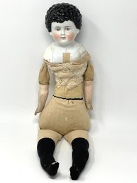 Large Antique Porcelain Face Doll