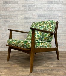 Mid-Century Modern Walnut Sculpted Lounge Chair By Viko Baumritter - Original Upholstery !