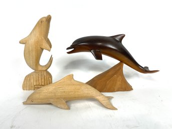 Carved Wood Dolphin Lot
