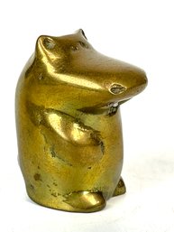 Vintage Brass Hippo Figure