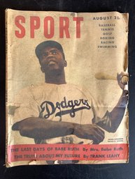 Jackie Robinson Sport Magazine August 1949 FIRST COVER!!