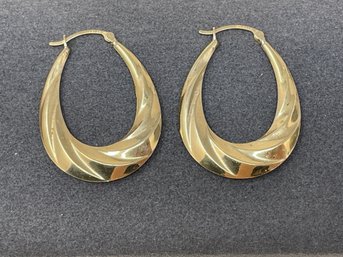 14K Gold Hoops  - 2.57g (L24)