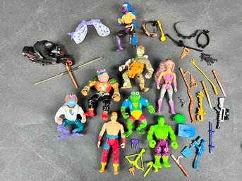 Collection Of 1980s And 1990s Action Figures And Accessories