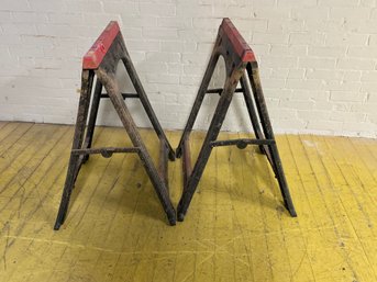 Pair Of Plastic Sawhorses