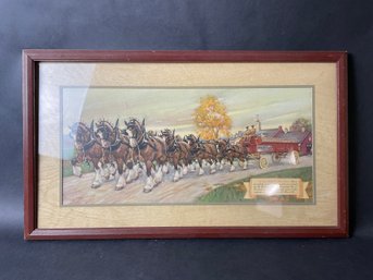 The Genesee Brewing Company Advertising Clydesdales Print  Genesee 12 Horse Ale