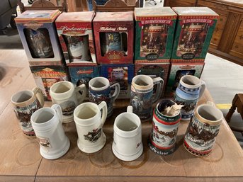 Large Collection Of Beer Steins