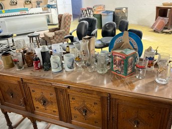 Large Collection Of Beer Steins Mugs Glasses And More