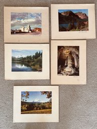 Chevron Standard Oil Scenic View Prints - Group Of Five