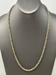 Braided Sterling And 14kt Necklace 46.92g (L35)