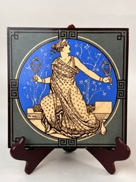 Antique Arts And Crafts Greek Revival Art Pottery Tile