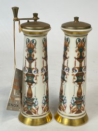 Pair Of Vintage New Old Stock Lenox Pepper Mill Set