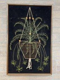 Vintage Spider Plant String Art 19' X 29'