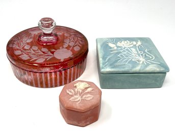 Group Of Vintage Trinket Boxes