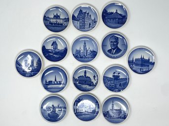 Collection Of Royal Copenhagen Denmark 3' Plates Blue & White