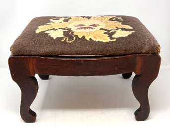 Victorian Hand Hooked Footstool