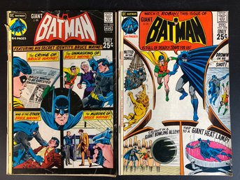 Lot Of Two Vintage GIANT Batman Comics