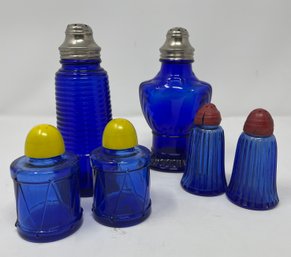 Collection Of Cobalt Blue Salt & Pepper Shakers