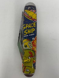 Vintage 1960s Space Ship Novelty Jack Knife Pocket Knife