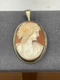 Antique Cameo 835 German Silver Bezel  (49)