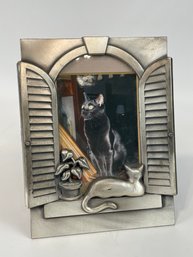 Vintage Metal Frame With Cat Detail