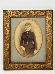 Antique Frame With Female Portrait - Photograph