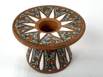 Neofitou Keramik Pottery Candle Holder. Handmade In Faliraki Greece.