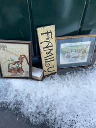 Misc. Lot Of Framed Art