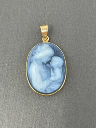 Mother And Son Cameo W 14k Gold Bezel (55)