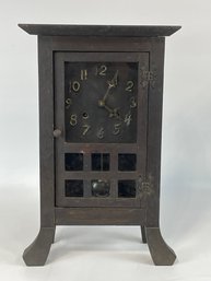 Antique Arts And Crafts Style Clock - Untested