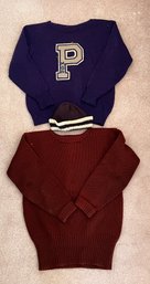 Pair Of Early 20th Century Collegiate Wool Sweaters