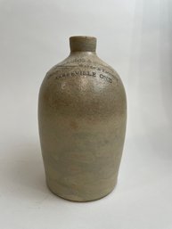Antique Salt Glaze Jug 'Importer Of Wines & Liquors' Belleville Ontario