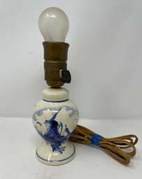 Vintage Delft Side Table Lamp