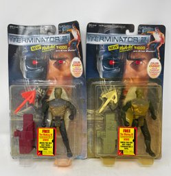 Pair Of Vintage Terminator 2 Action Figures Mint On Card