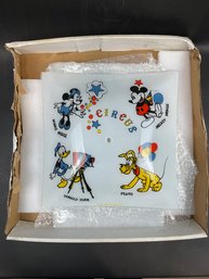 Vintage 1960s Walt Disney Productions Mickey Mouse Glass Ceiling Lamp Shade