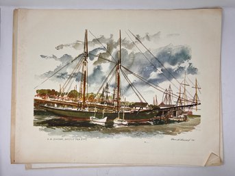 Group Of Unframed Nautical Prints And Posters - Review Images