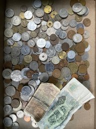 Vintage Foreign Coin & Currency Lot