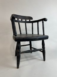 Antique Childs Size Captians Chair Great Detail