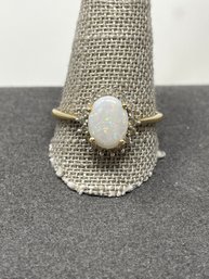 14k Gold Opal Diamond Ring 2.86g (72)