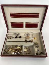 Vintage Jewelry Box Full Of Costume With Mens
