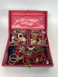 Vintage Jewelry Box Lot Costume