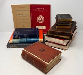 Group Of Vintage Bibles And Books All Varying Size And Condition - See Photos